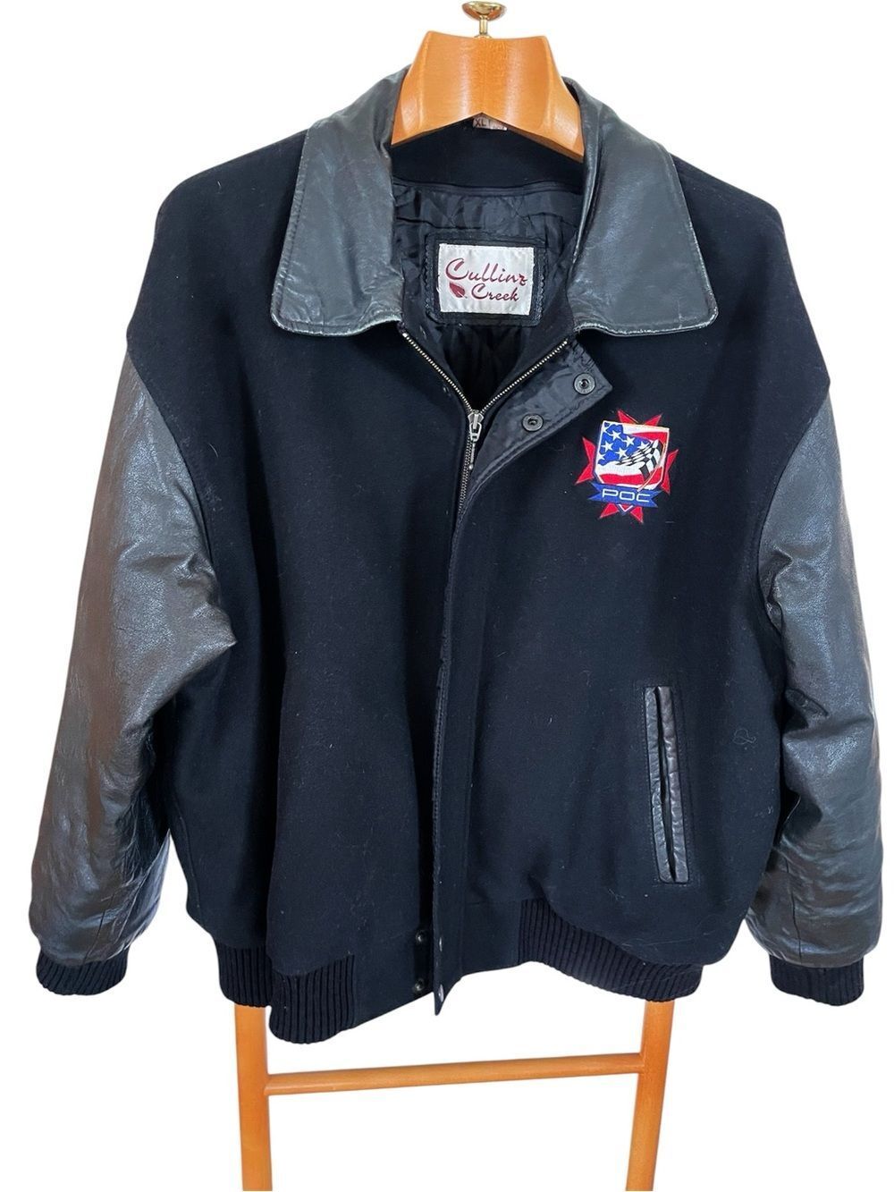 Cullins Creek/ Porsche Owner’s Club Vintage Men’s Black Bomber Jacket Size XL